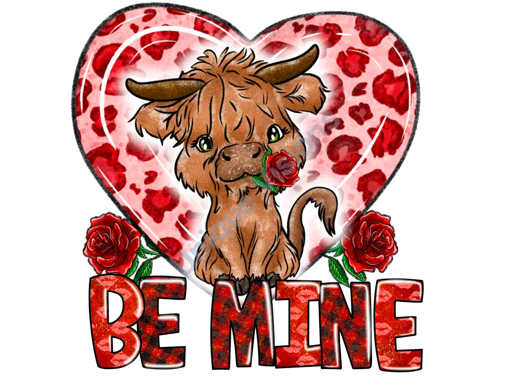 Be Mine Highland Cow Single