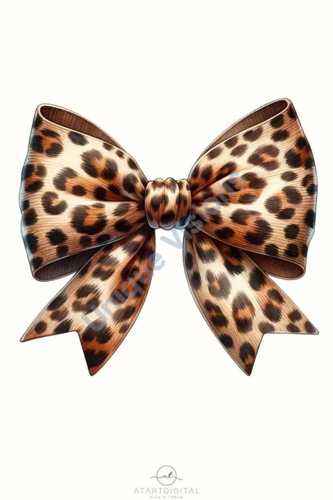 Leopard Bow Decal Custom Single